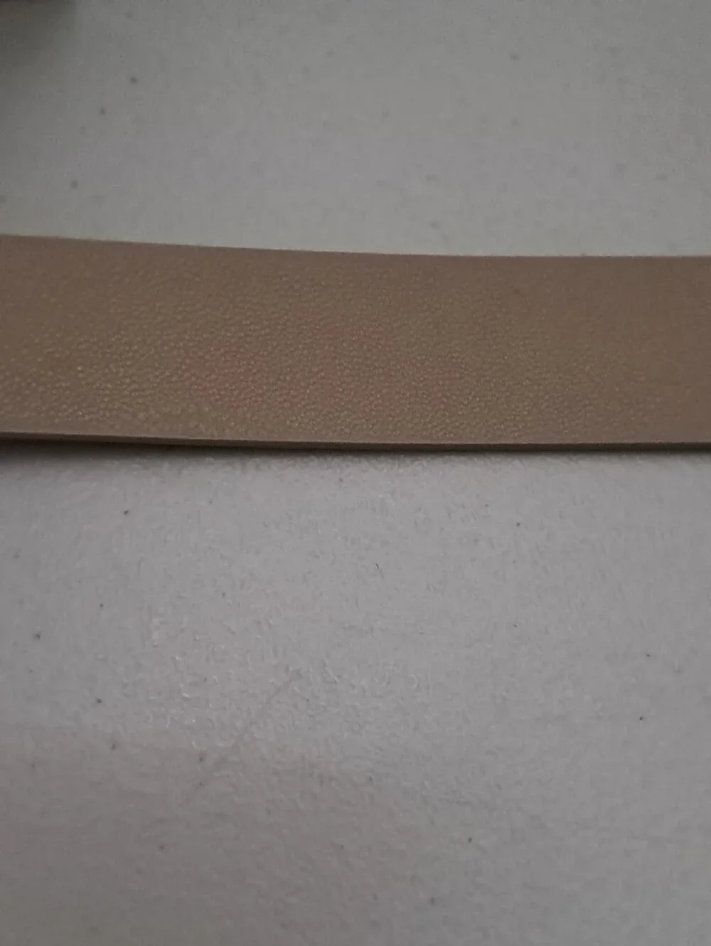 Women's Size Large Taupe Leather Belt - Neutral Taupe